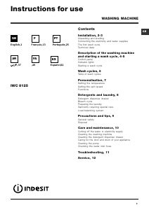 indesit iwc 8125|Indesit IWC 8125 B user manual (English .